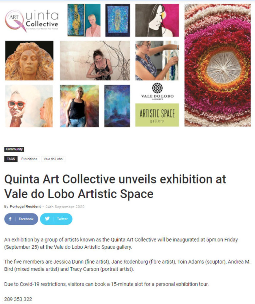 Quinta Art Collective Press Algarve Resident