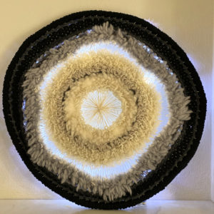 Jane Rodenburg Silver Lining Fibre Art Wall Hanging Light